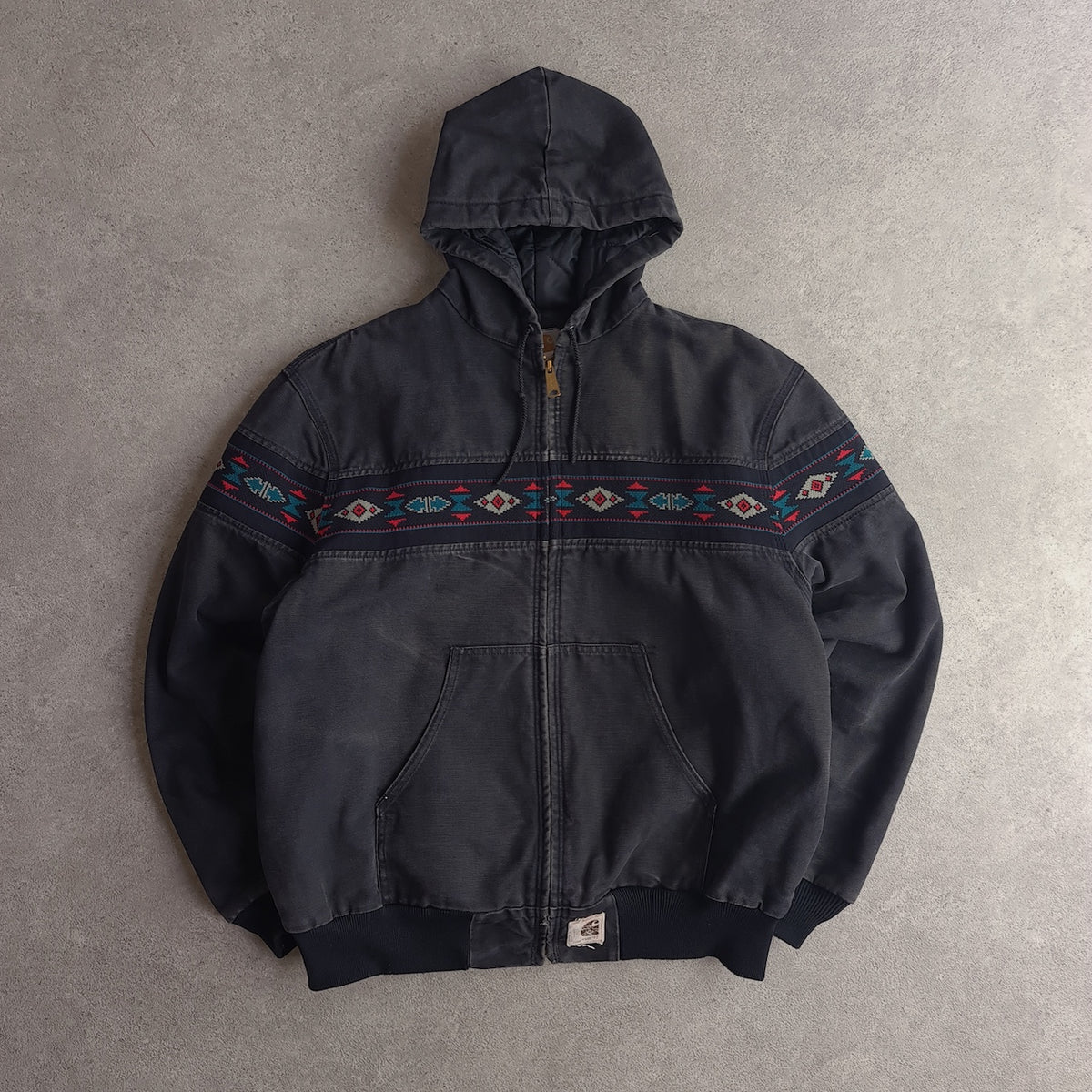 Vintage Carhartt Active Aztec Hooded Jacket