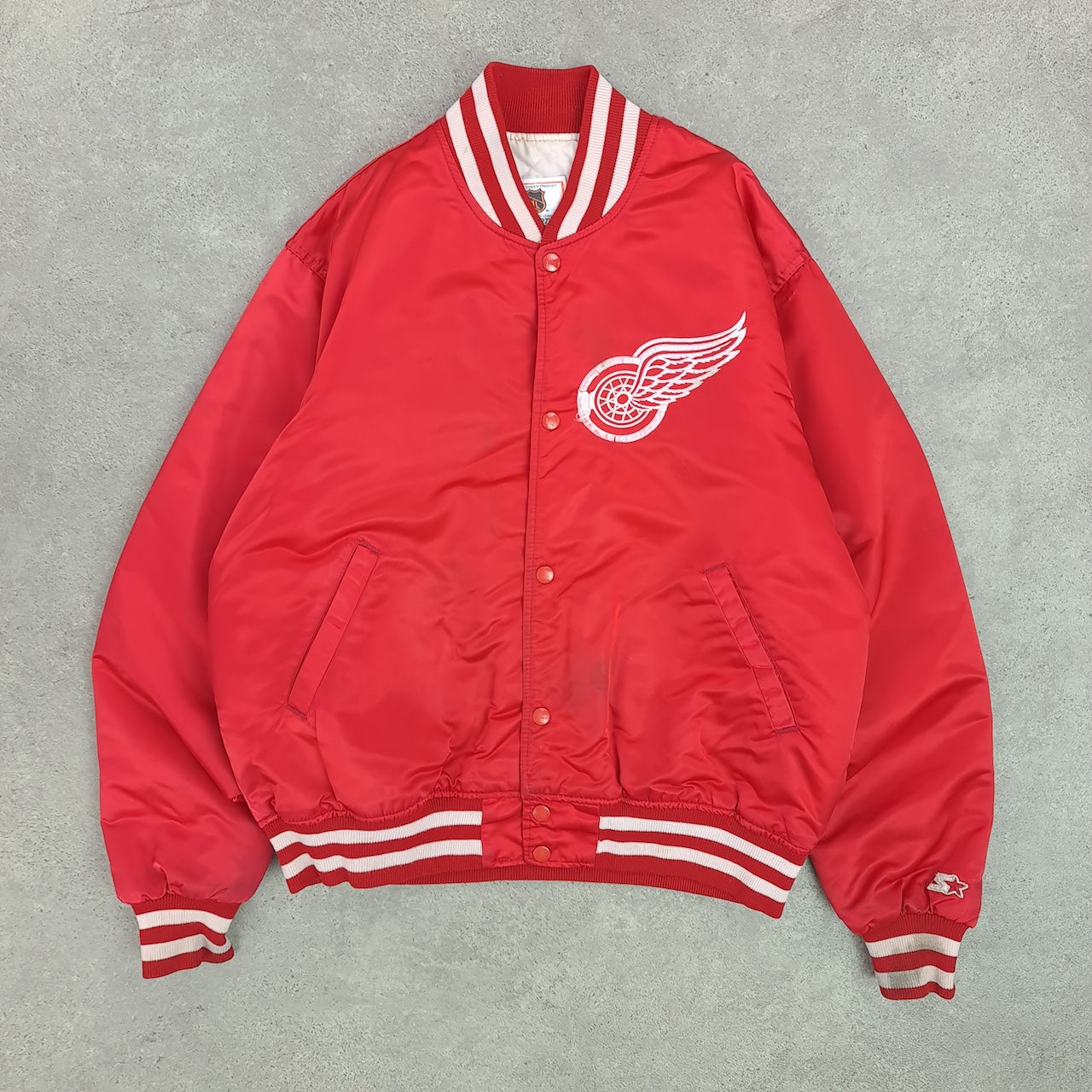 NHL DETROIT RED WINGS Satin Bomber Jacket