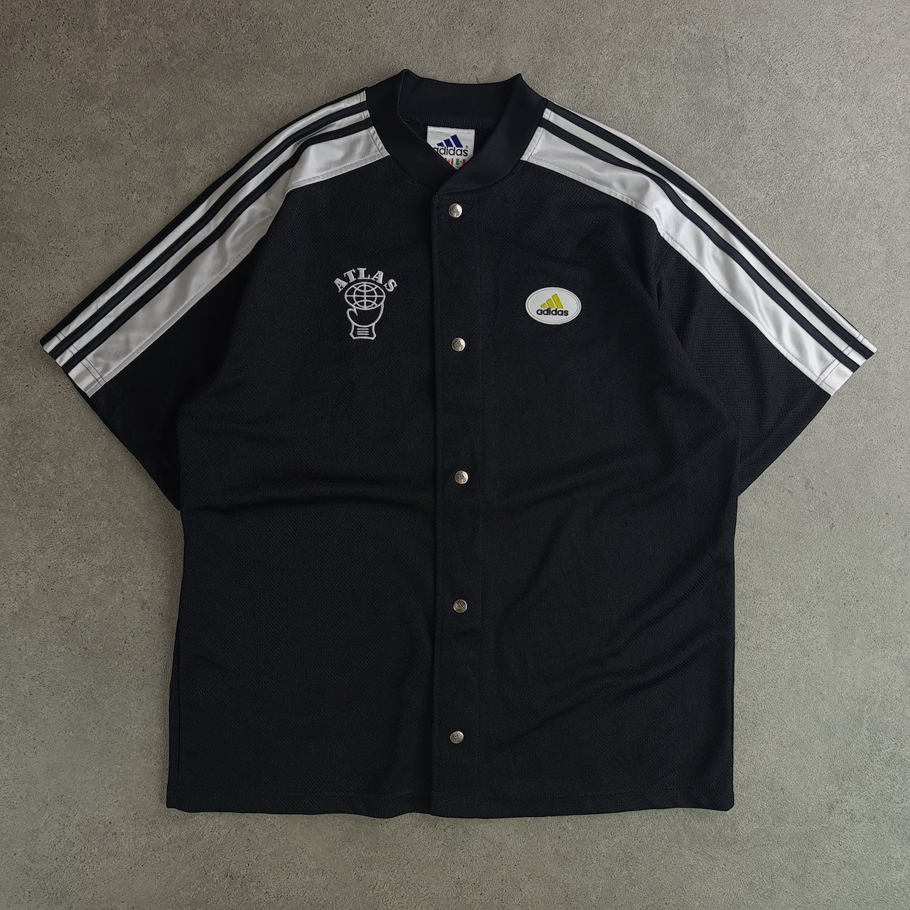 Vintage Adidas Atlas Boxing Short Sleeve Pop Button Shirt