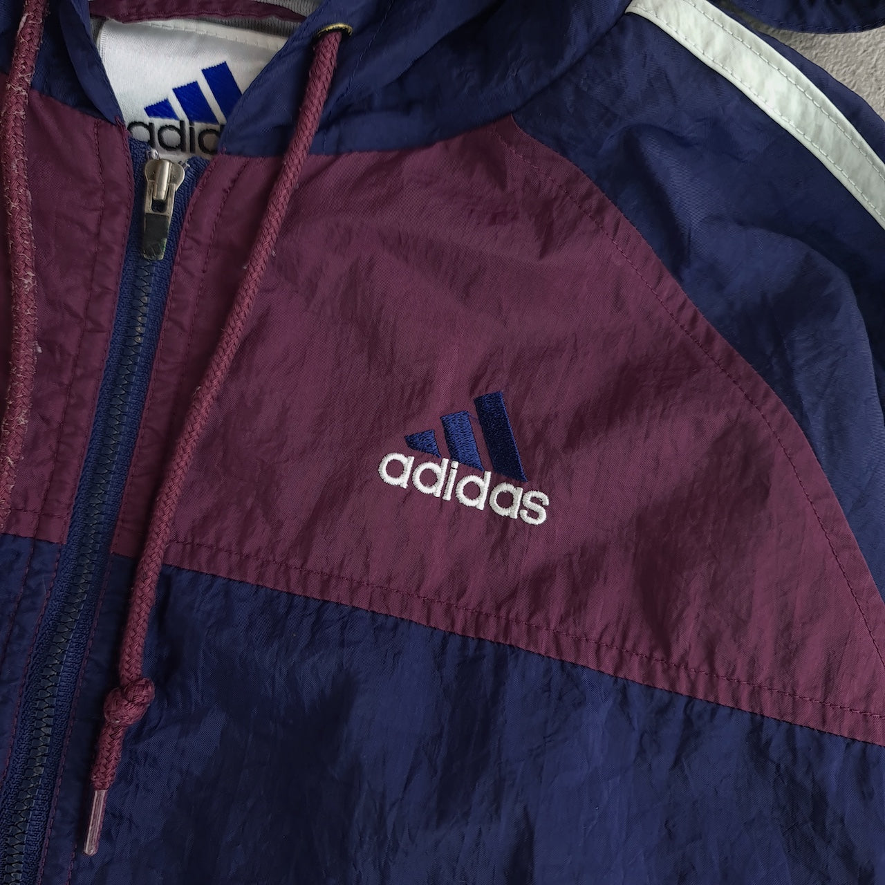 Vintage 90s Adidas Windbreaker Quarter Zip