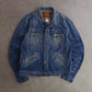 True Religion Daltry Snake Eyes Denim Trucker Jacket