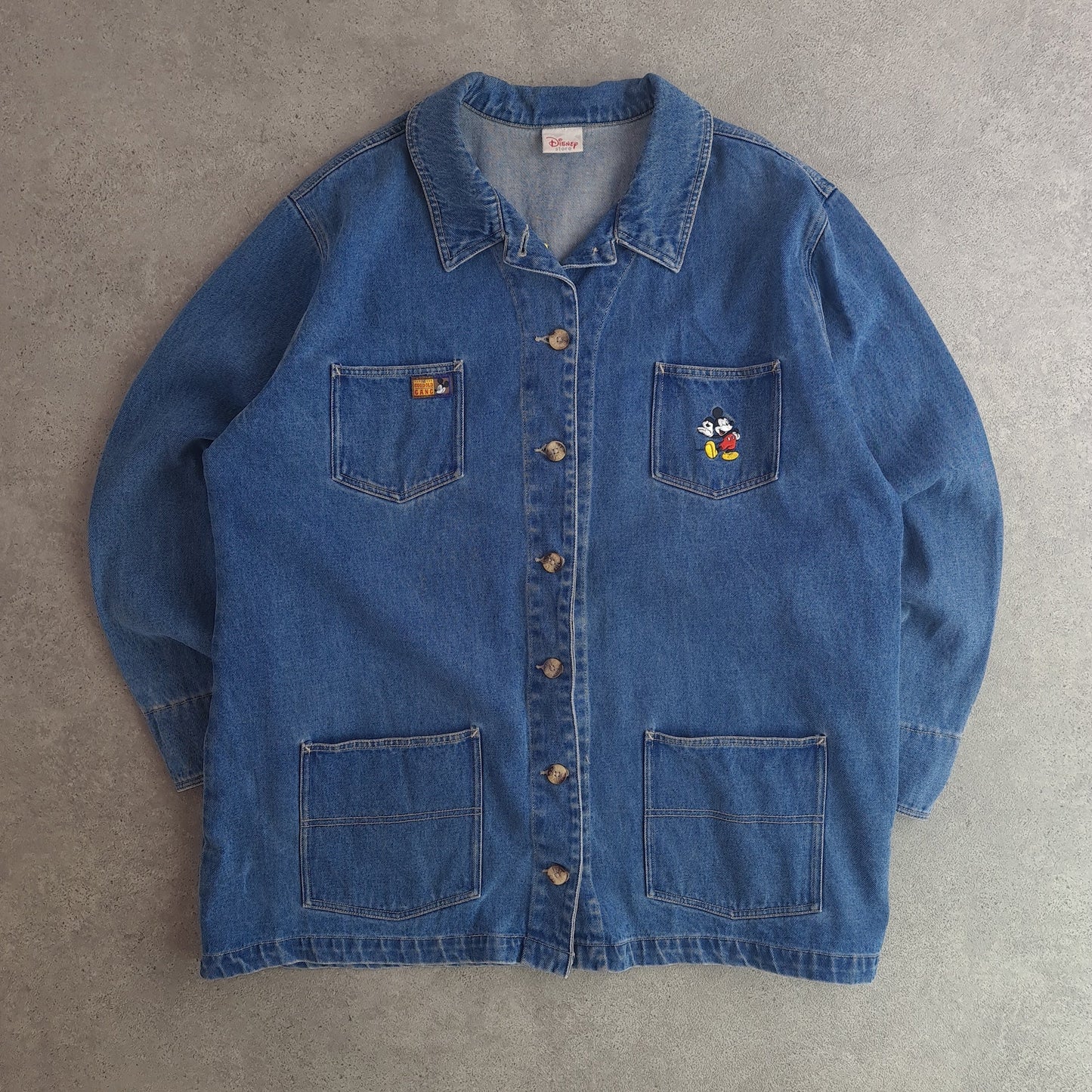 Vintage Disney Store Mickey Long Denim Jacket
