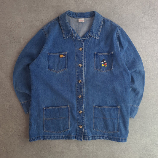 Vintage Disney Store Mickey Long Denim Jacket