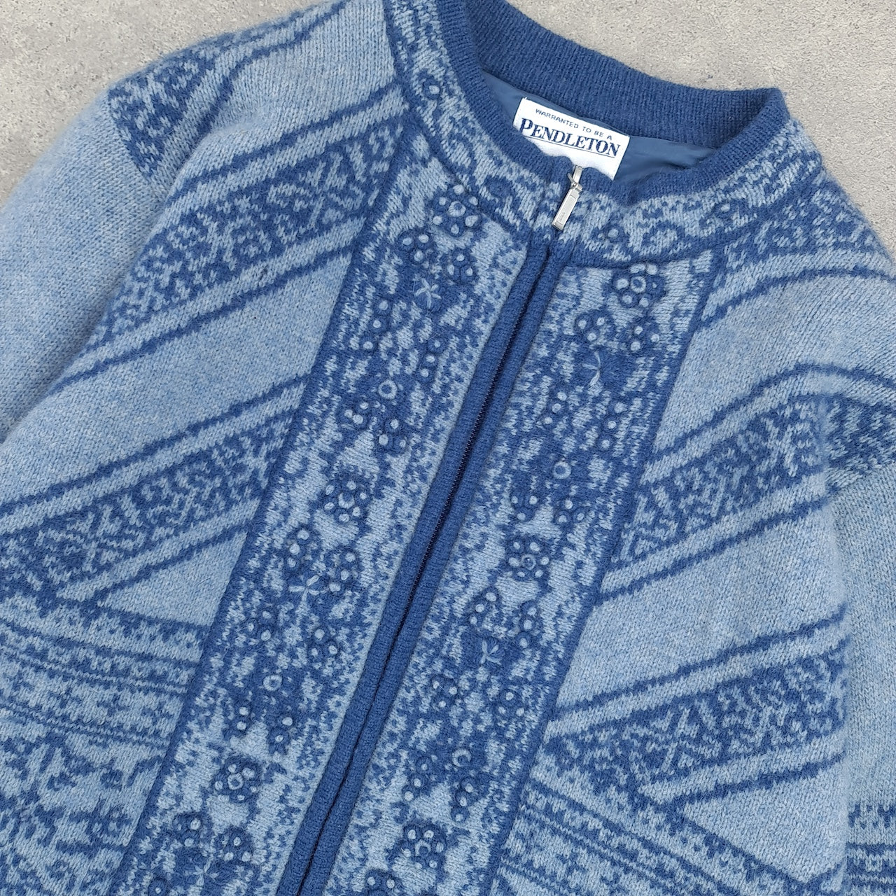 PENDLETON Lambswool Zipped Cardigan