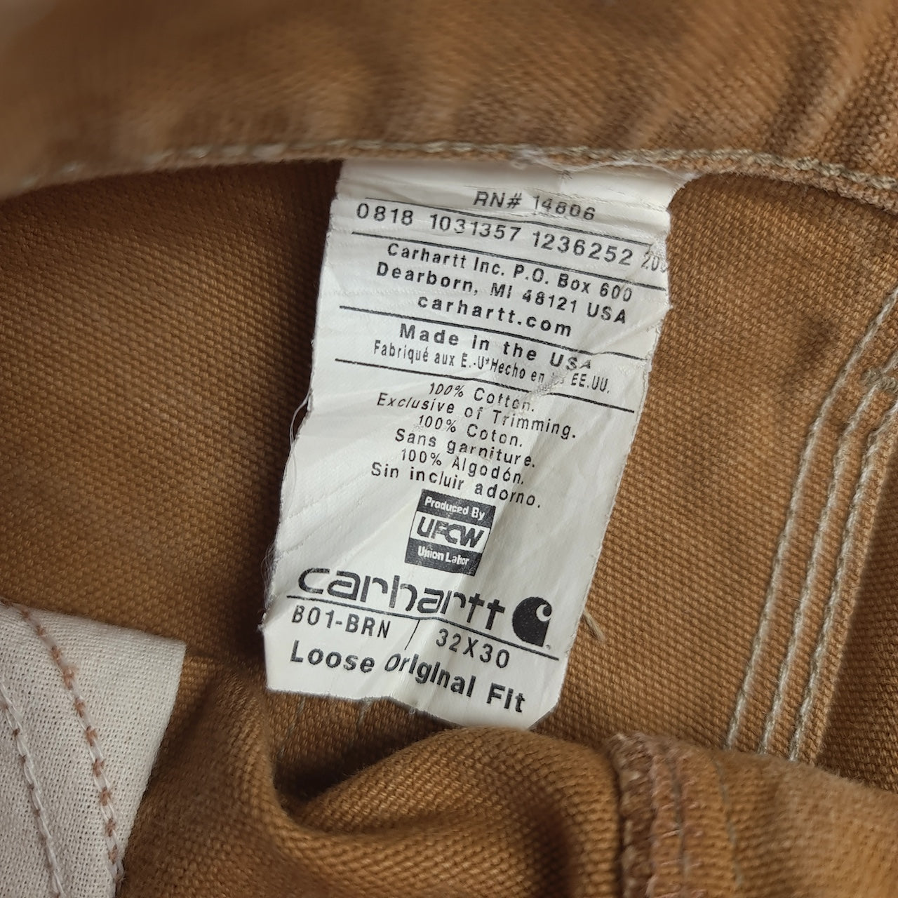 CARHARTT Distresssed Double Knee Carpenter Pants