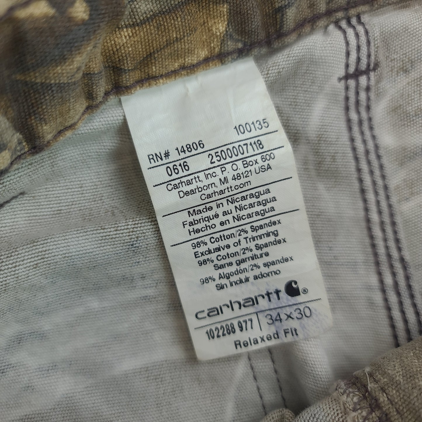 CARHARTT RealTree Carpenter Pants