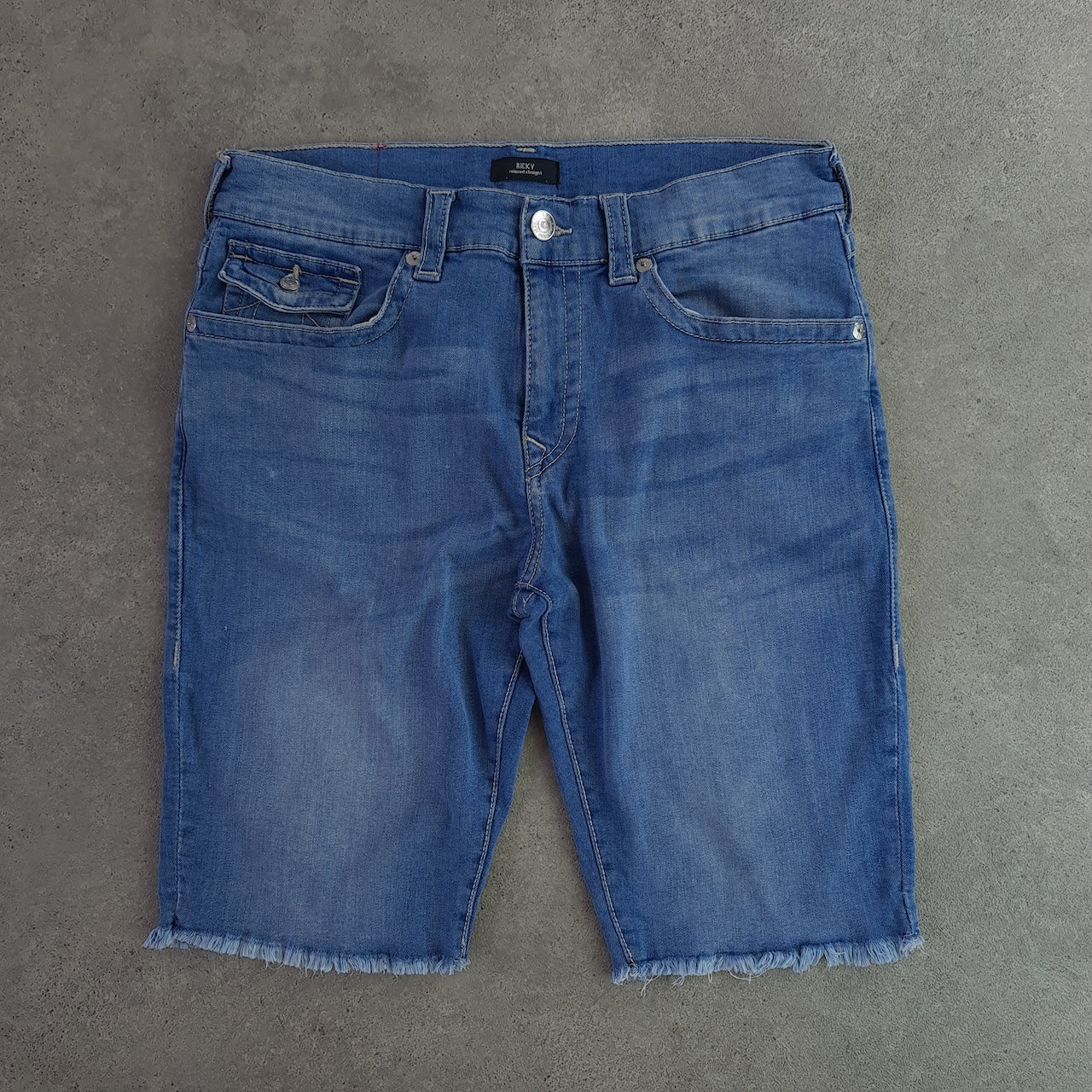 True Religion Y2K Ricky Relaxed Straight Denim Shorts/Jorts