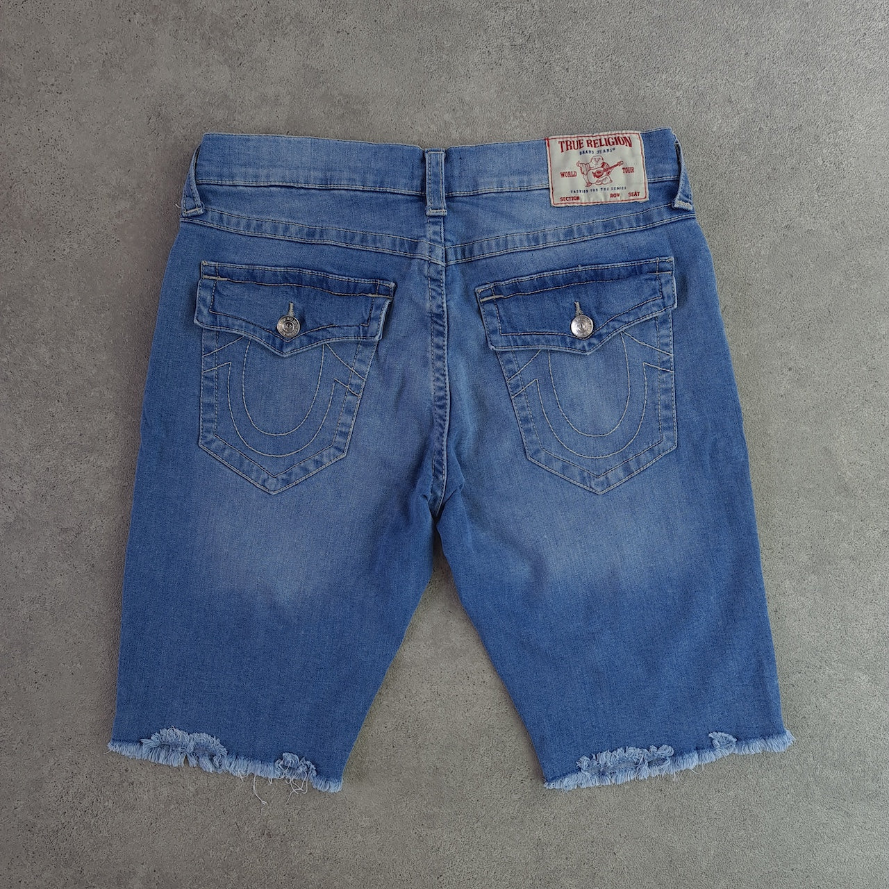 True Religion Y2K Ricky Relaxed Straight Denim Shorts/Jorts