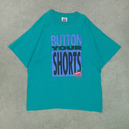 LEVIS 501 Button Your Shorts T-Shirt