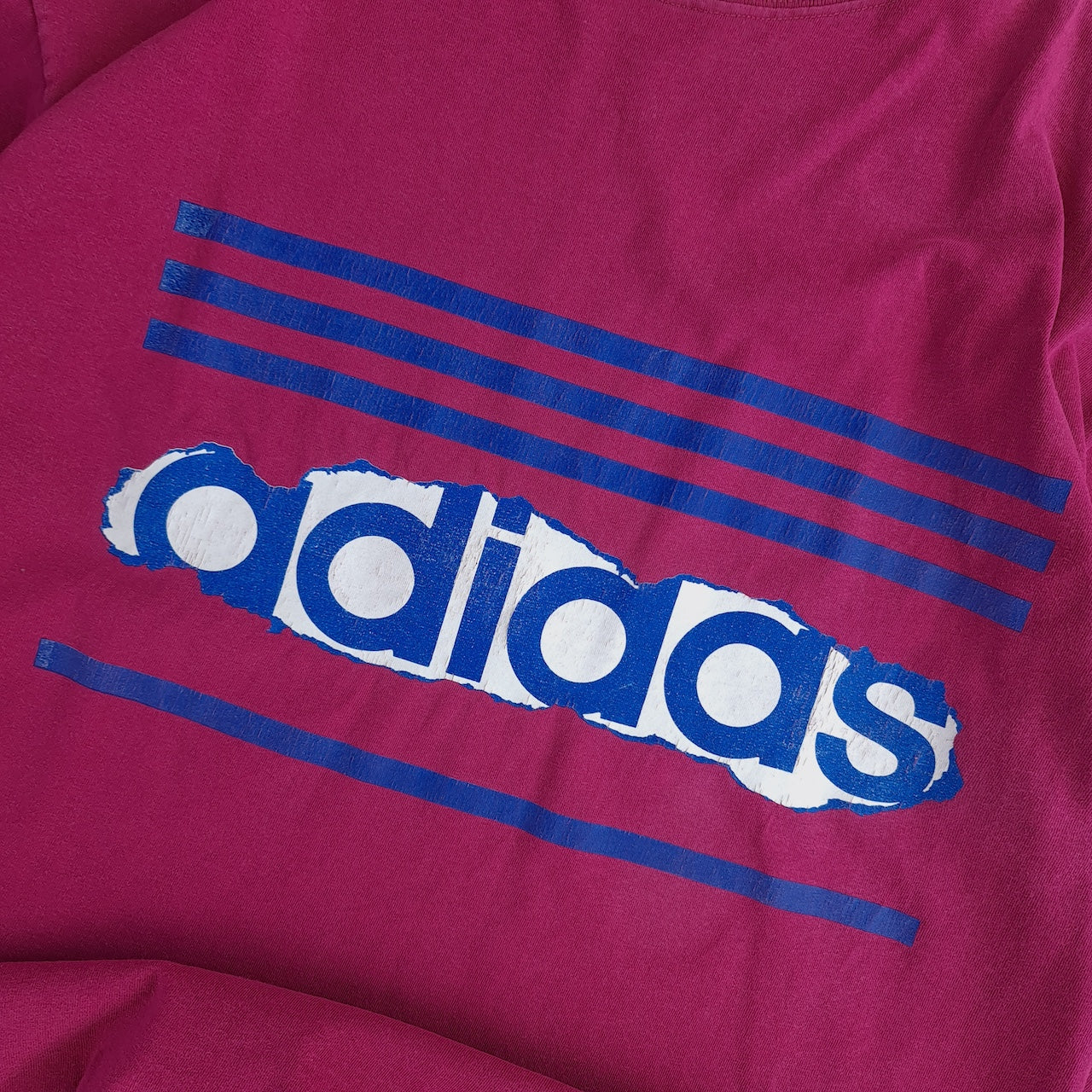 80s Adidas Long-Sleeve Mocl Neck T-Shirt