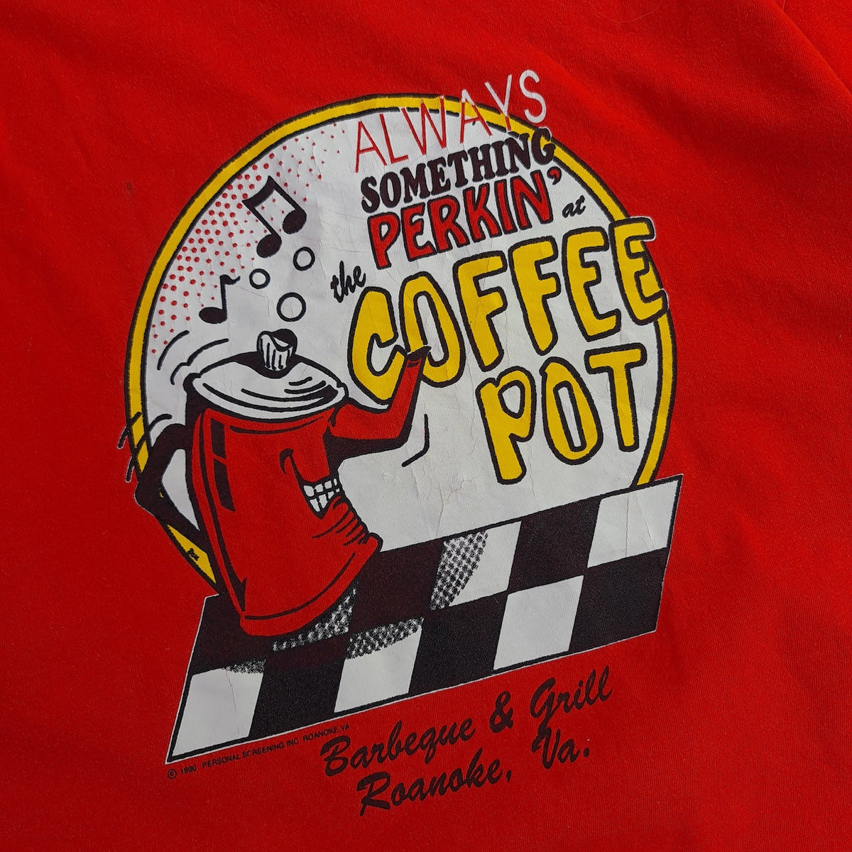1990 Coffee Pot Back Graphic T-Shirt