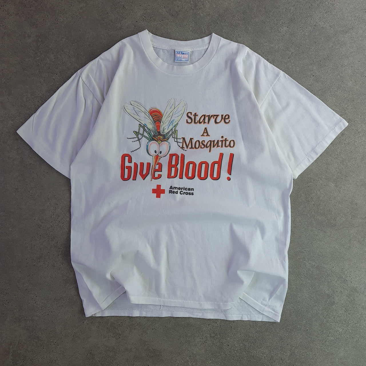 Starve a Mosquito Red Cross Vintage T-Shirt