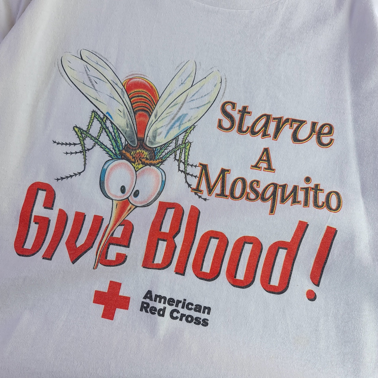 Starve a Mosquito Red Cross Vintage T-Shirt