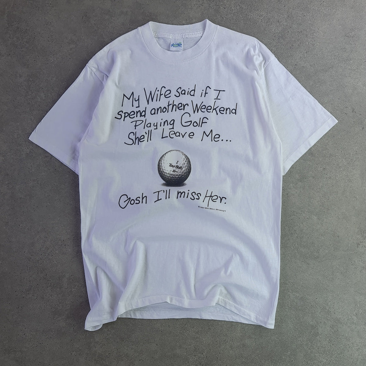 1994 Golf Wife Left Me Joke T-shirt