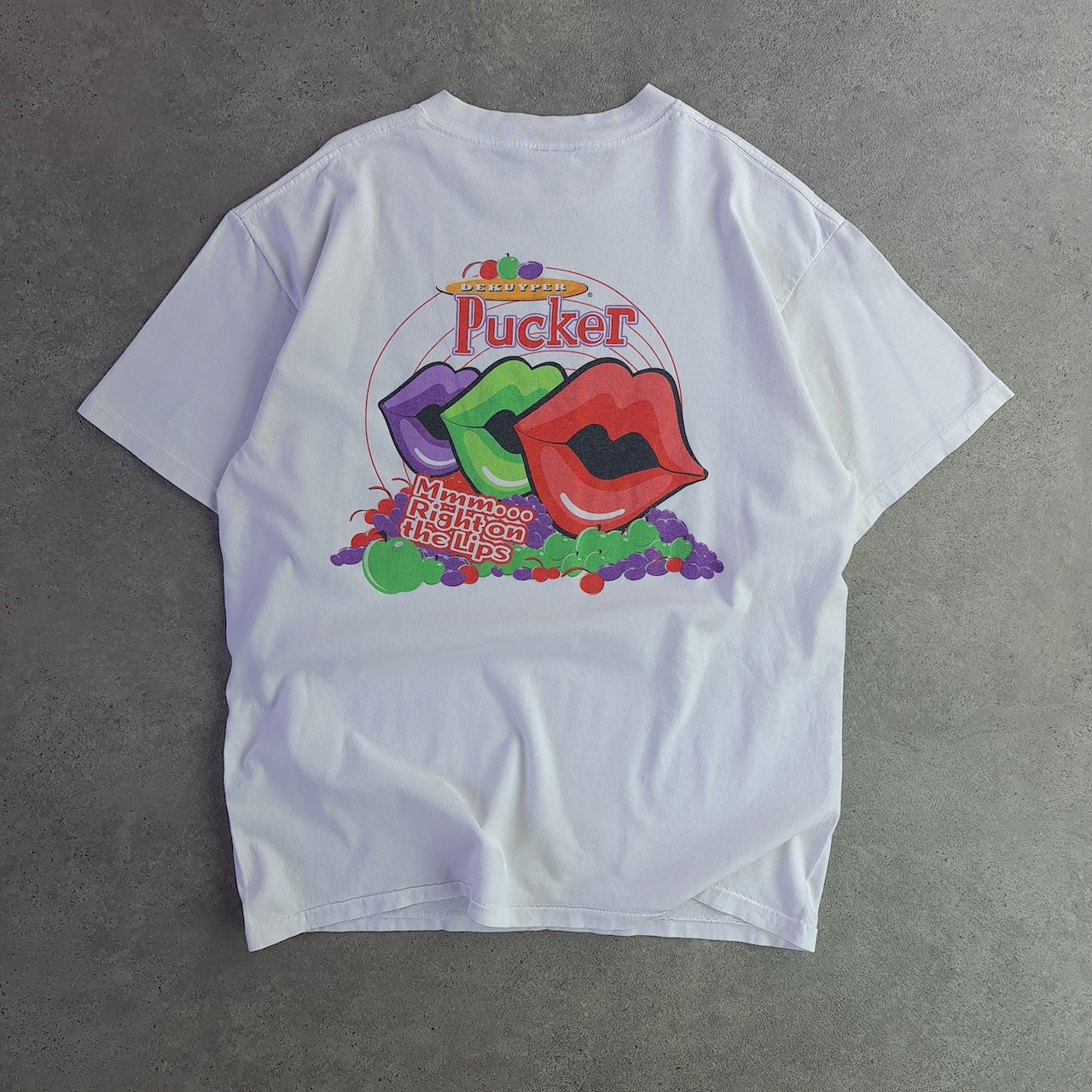 Pucker Mmm Right On The Lips Single Stitch T-Shirt