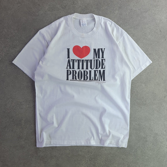 I Love My Attitude Problem Single Stitch T-Shirt