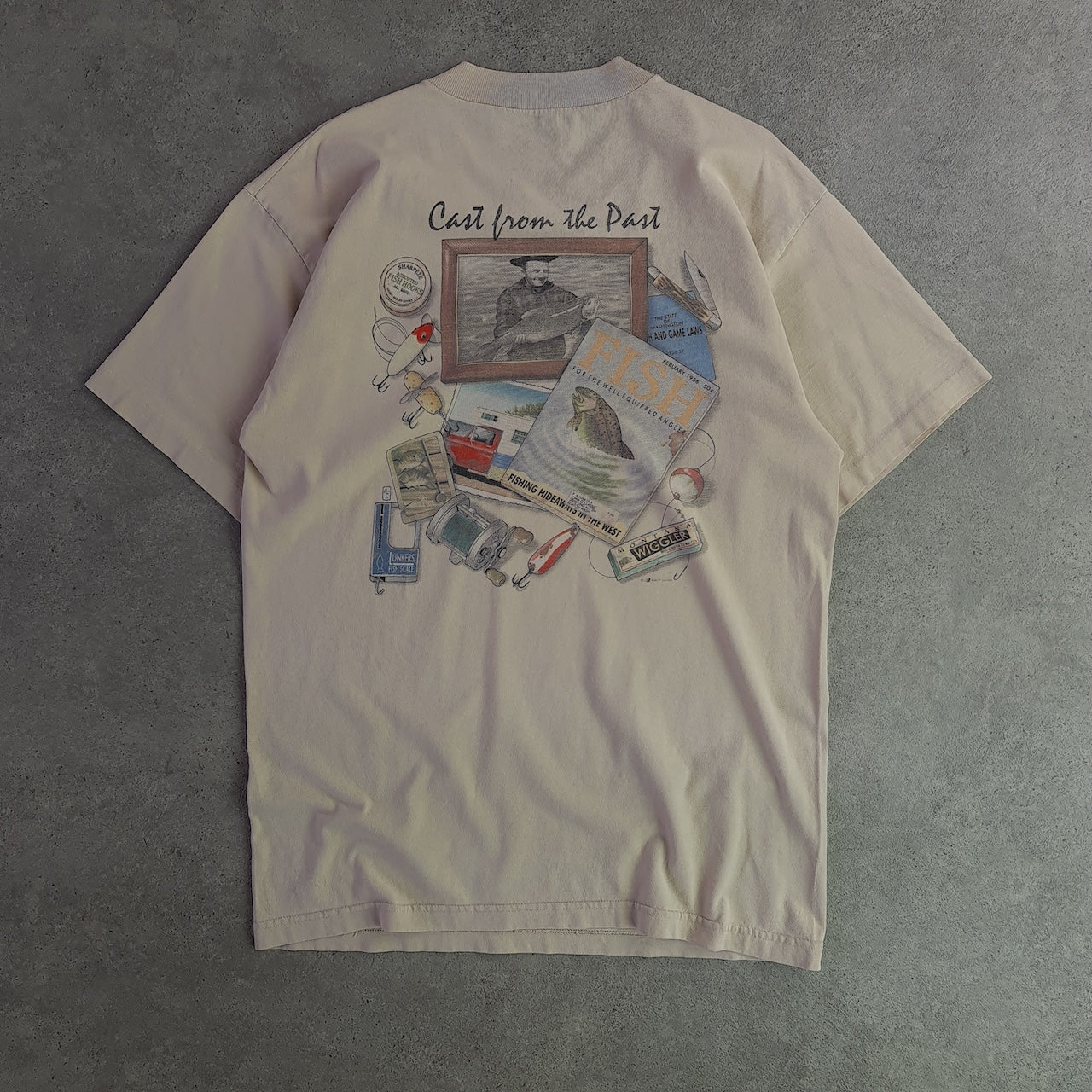 Cast From The Past Fishing Back Graphic T-Shirt