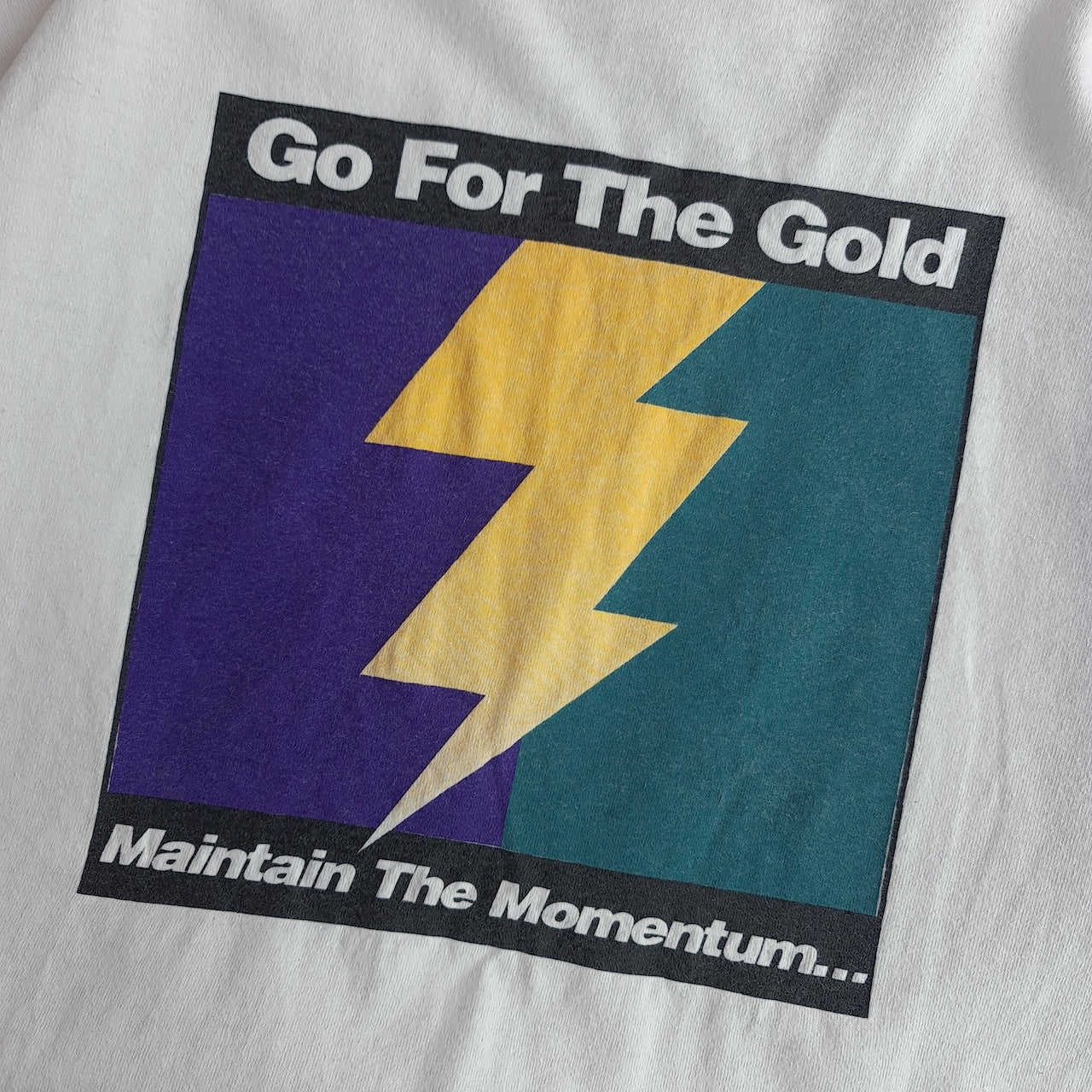 Vintage 90s QMS Go For Gold Back Graphic T-Shirt