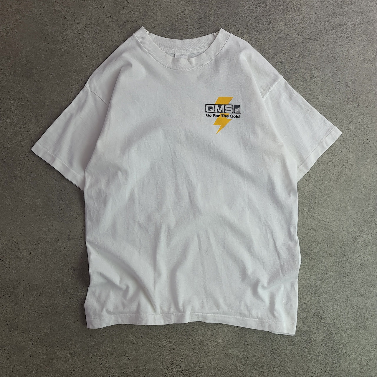 Vintage 90s QMS Go For Gold Back Graphic T-Shirt