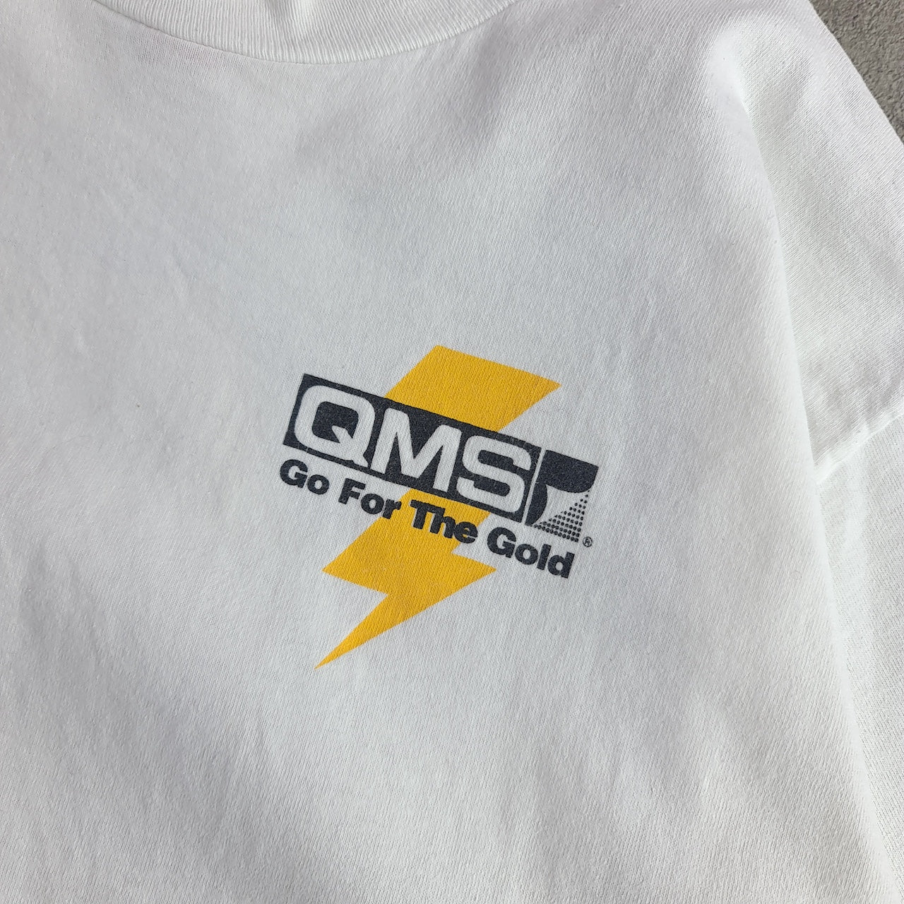 Vintage 90s QMS Go For Gold Back Graphic T-Shirt