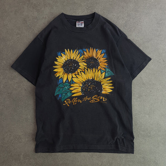 Vintage Sunflower Follow The Sun Single Stitch T-Shirt