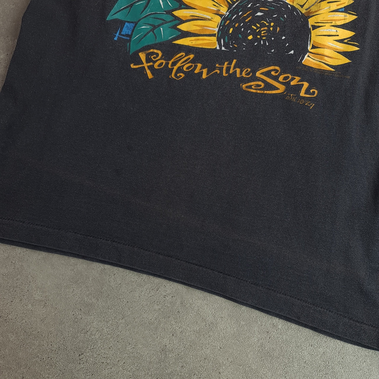 Vintage Sunflower Follow The Sun Single Stitch T-Shirt