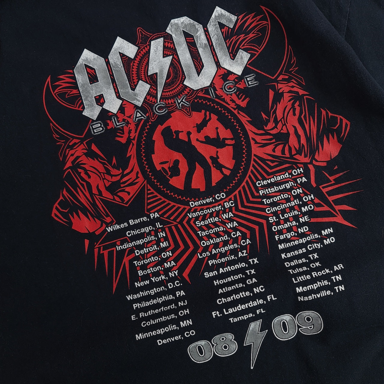 2008 ACDC Black Ice Tour T-Shirt