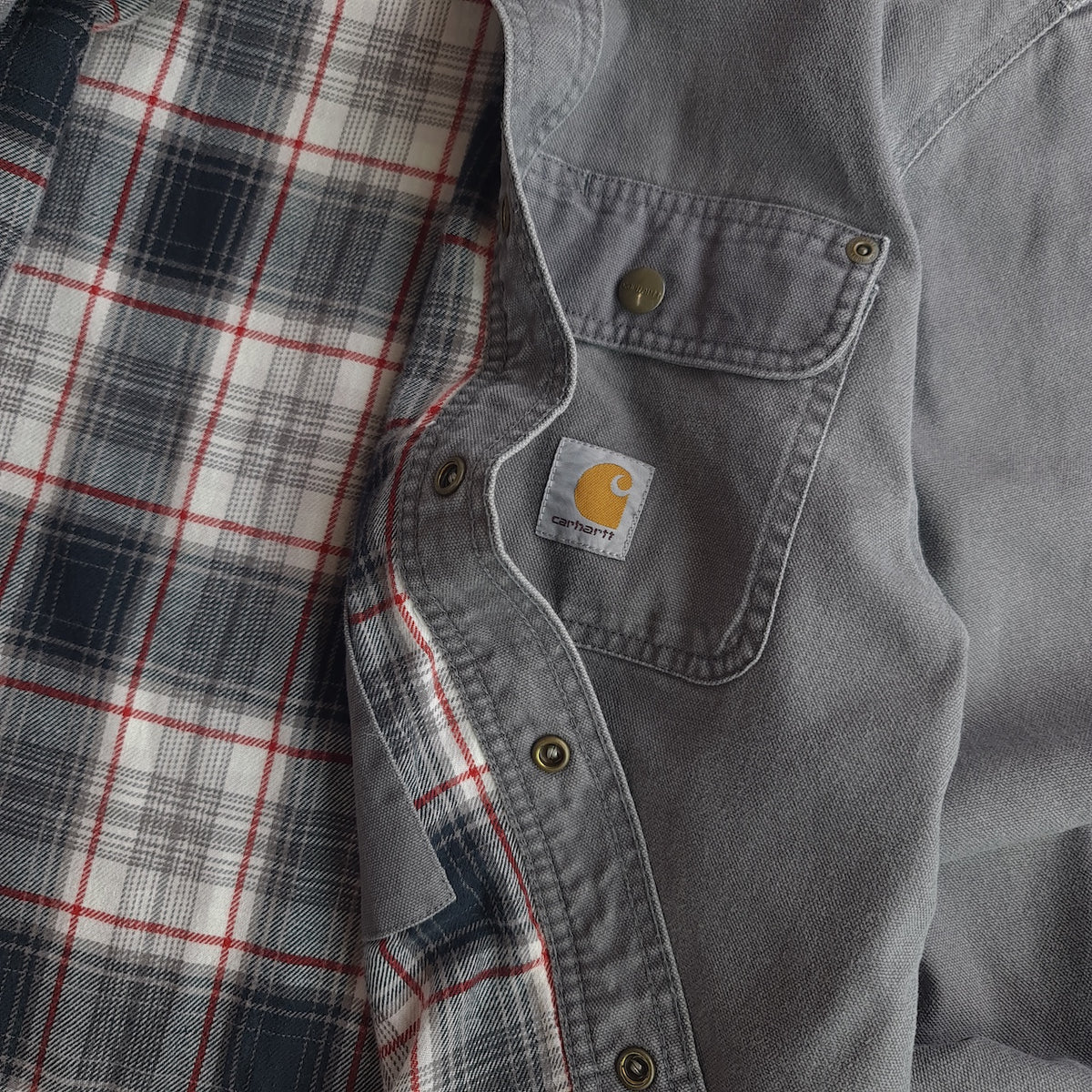 Carhartt Denim Snap Front Shirt Jacket