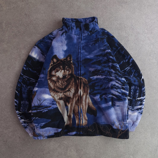 Vintage Trail Crest Wolf Fleece Jacket