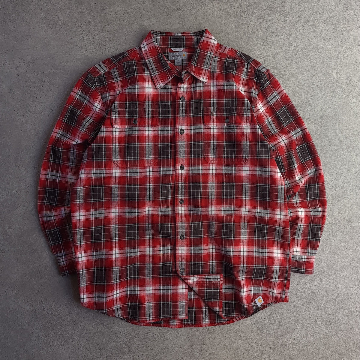 Carhartt Hubbard Heavyweight Plaid Flannel Long Sleeve Shirt