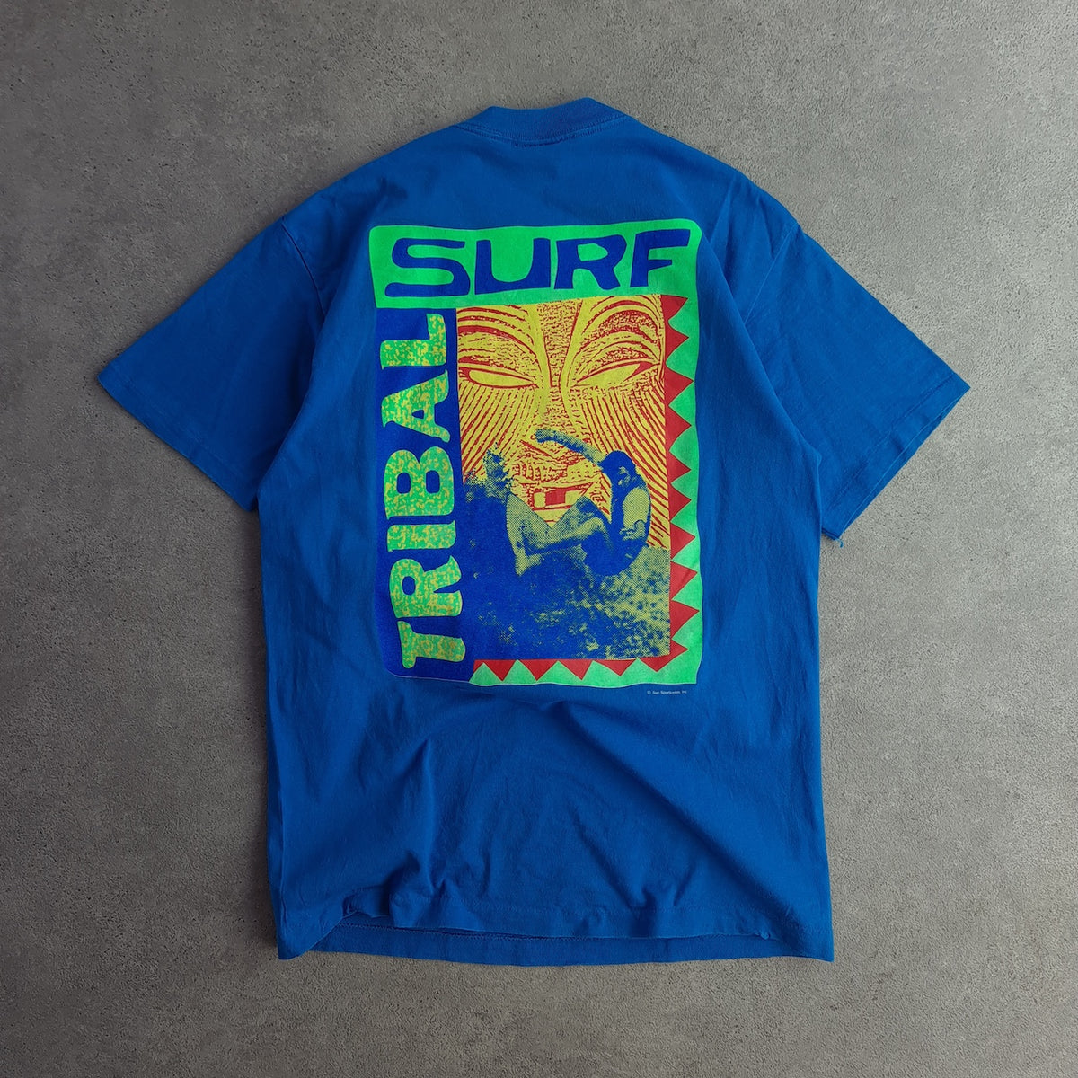 Vintage 90s Tribal Surf Back Print T-Shirt