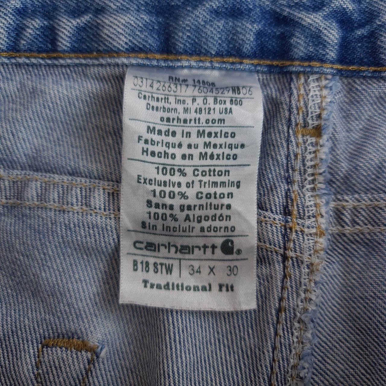 Carhartt B18 DST Mid Wash Traditional Fit Jeans