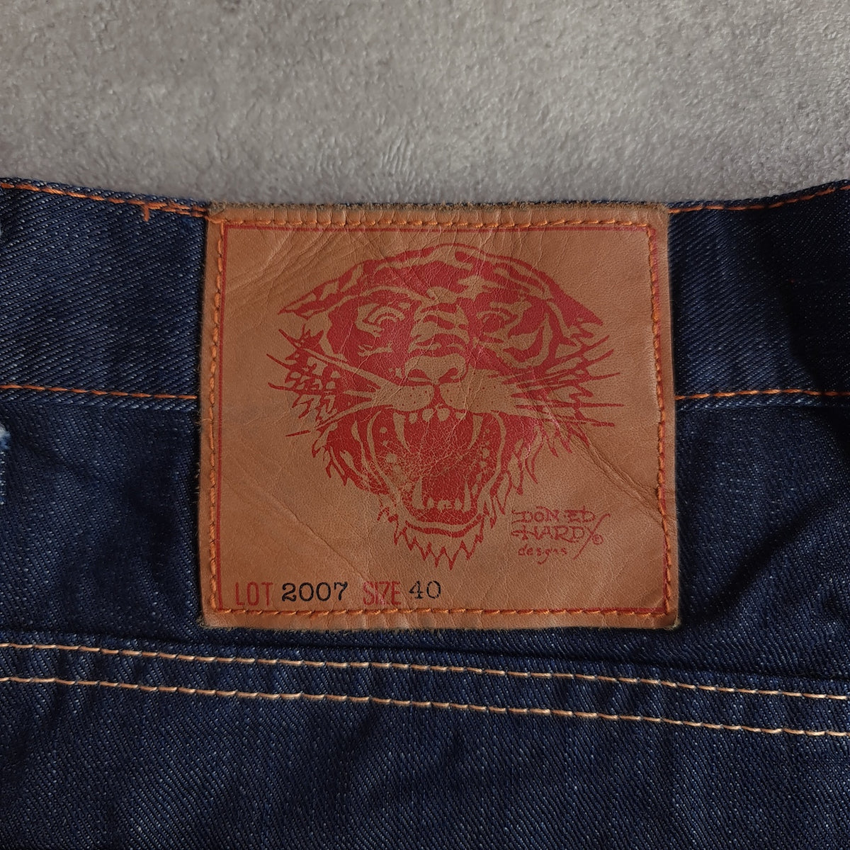 Y2K Ed Hardy 'Love Kills Slowly' Embroidered Dark Wash Jeans
