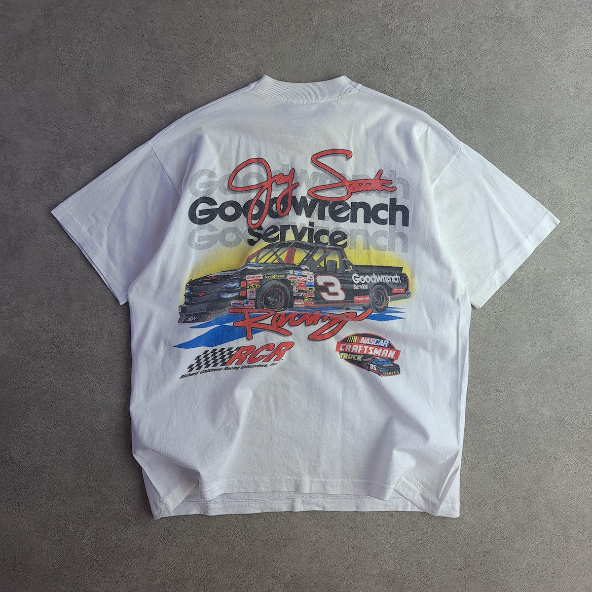 Vintage 90s Jay Sauter Nascar Goodwrench Service Racing T-Shirt