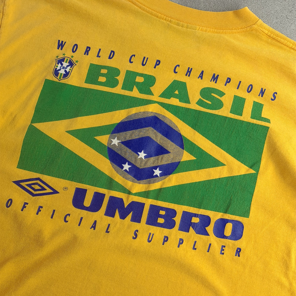 Vintage Umbro Brasil USA 1994 World Champions T-Shirt