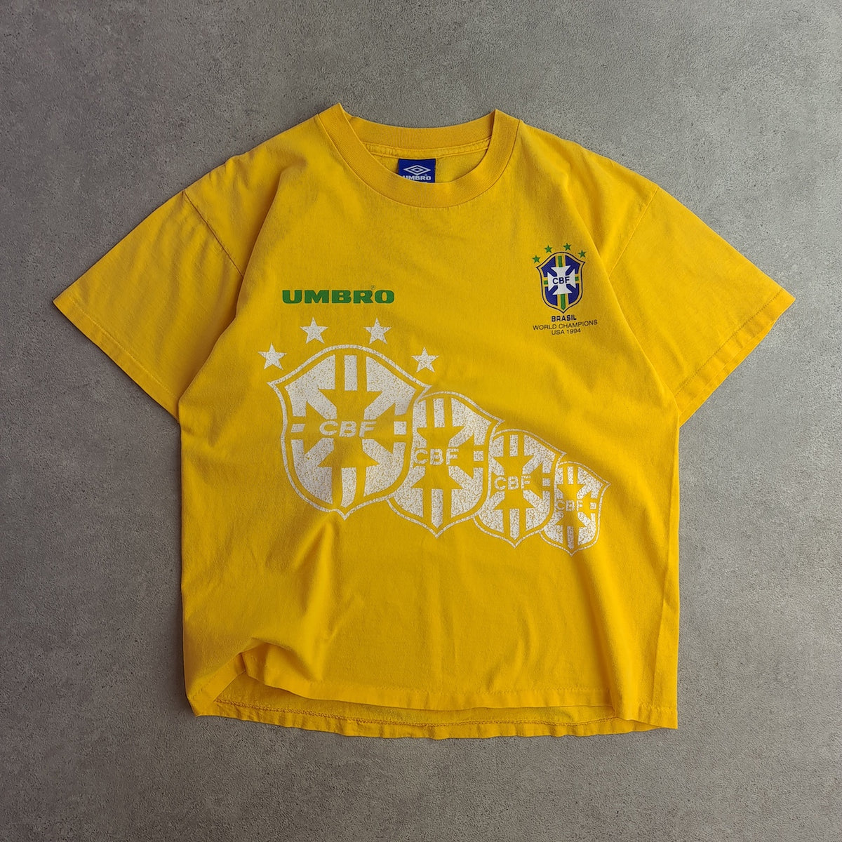 Vintage Umbro Brasil USA 1994 World Champions T-Shirt