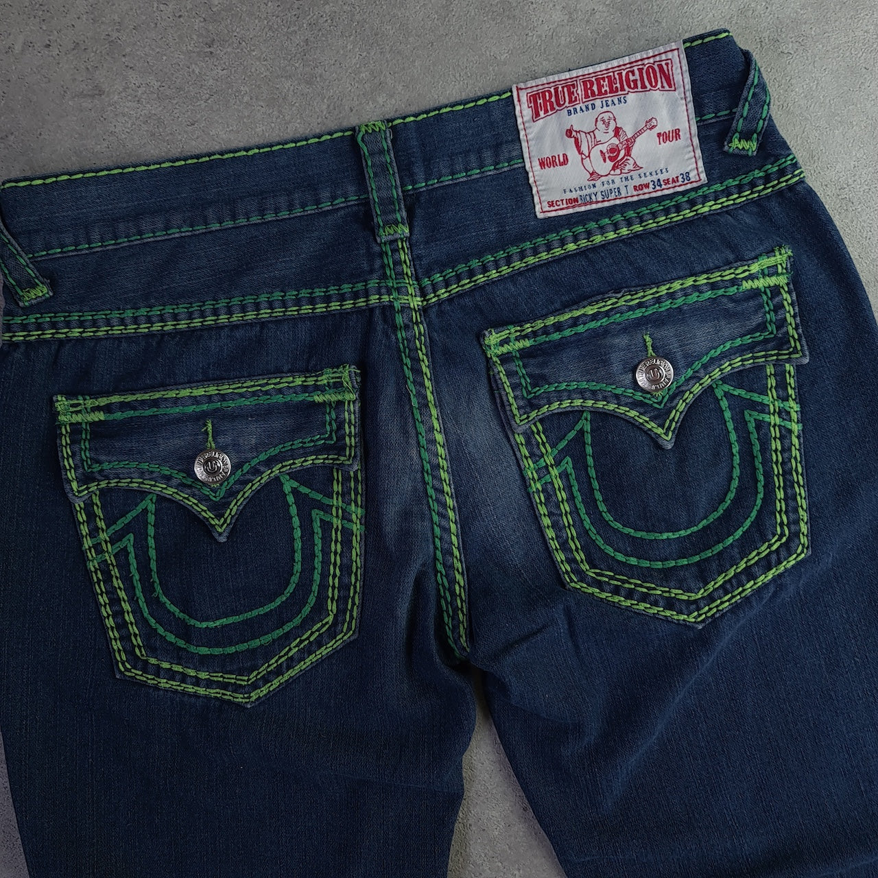 Y2K True Religion Ricky Super T Relaxed Straight Jeans