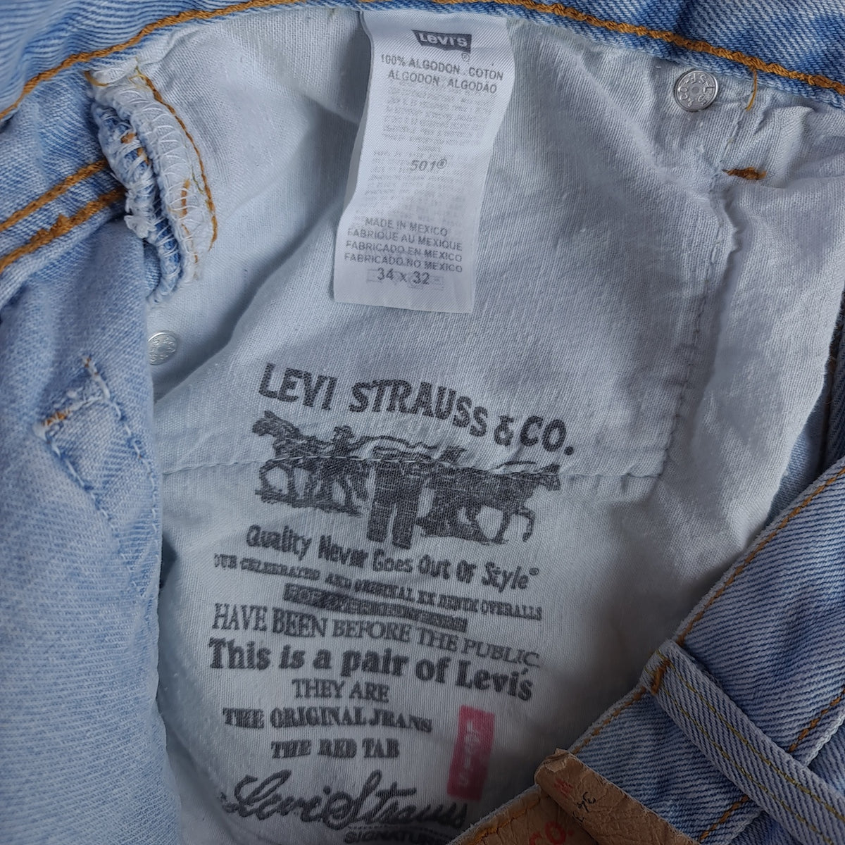 Y2K Levi's 501 Light Wash Jeans