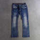 Y2K Rock Revival Sherry Bootcut Embroidered Jeans