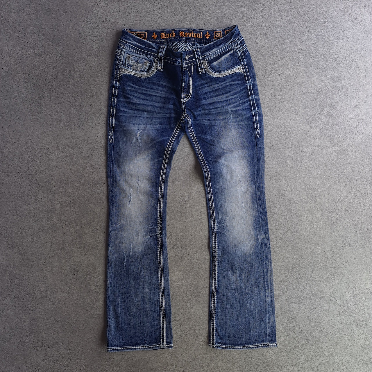 Y2K Rock Revival Sherry Bootcut Embroidered Jeans