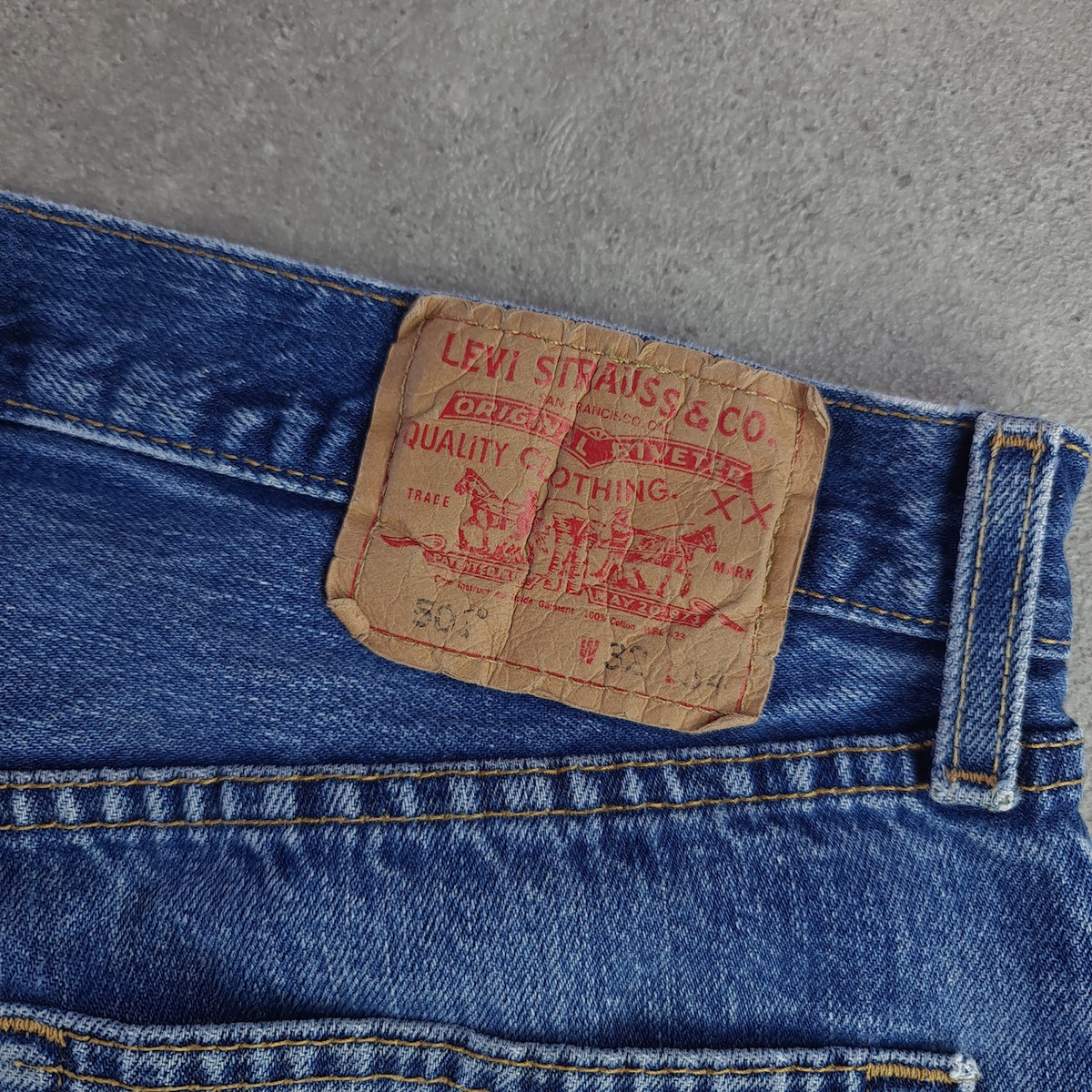 Y2K Levi's 501 Distressed Rinsed Indigo Jeans