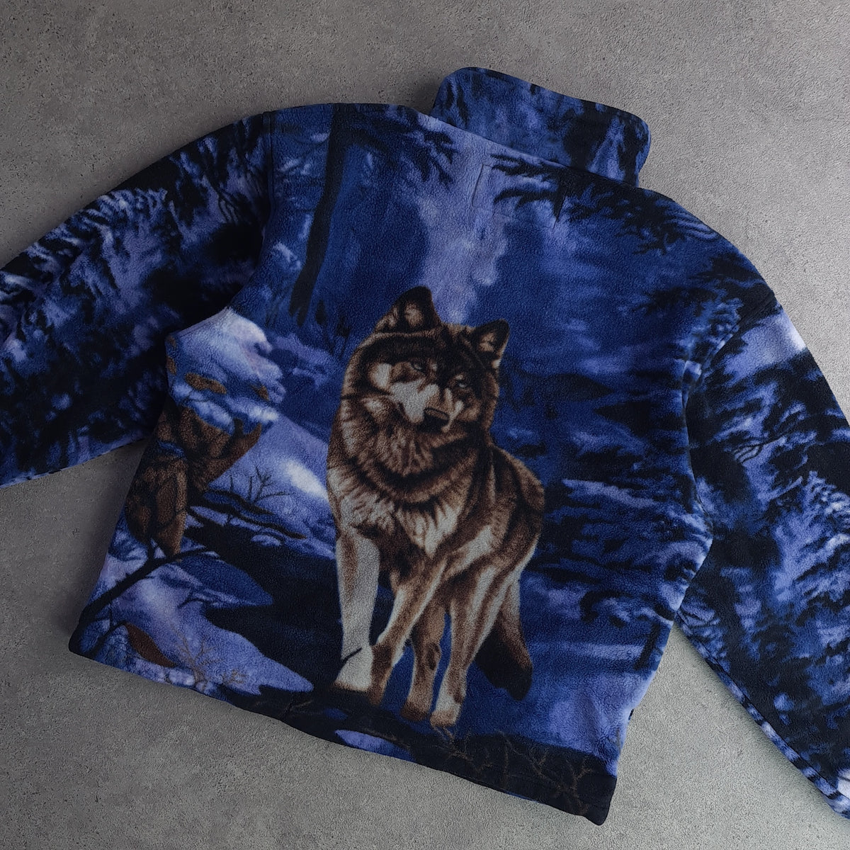 Vintage Trail Crest Wolf Fleece Jacket