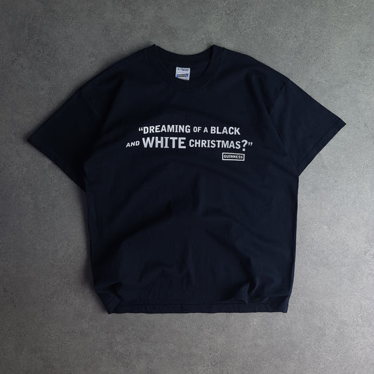 Vintage Guinness Dreaming Of A Black And White Christmas T-Shirt