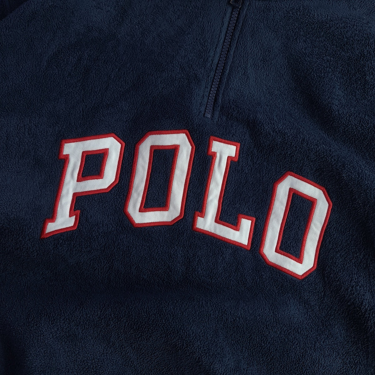 Y2K Ralph Lauren Polo Chest Spellout 1/4 Zip Fleece