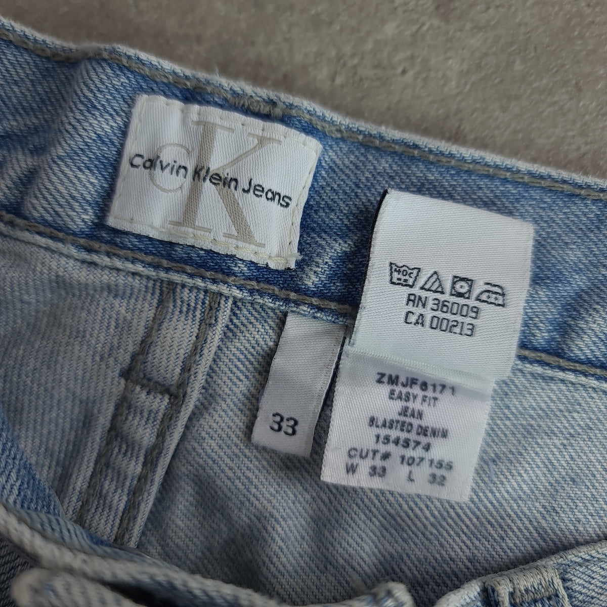 Calvin Klein Light Wash Easy Fit Jeans