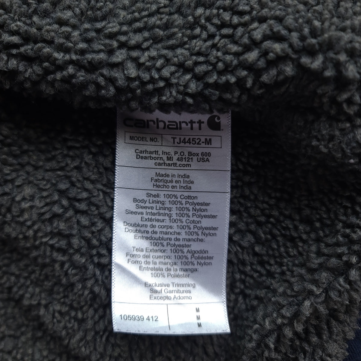 Carhartt Relaxed Fit Flannel Heavyweight Sherpa Lined Shirt Jacket