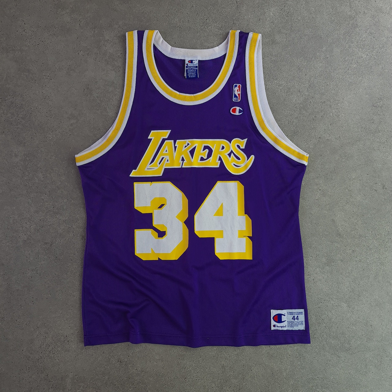 LA Lakers Champion NBA Basketball Jersey - O'Neal 34