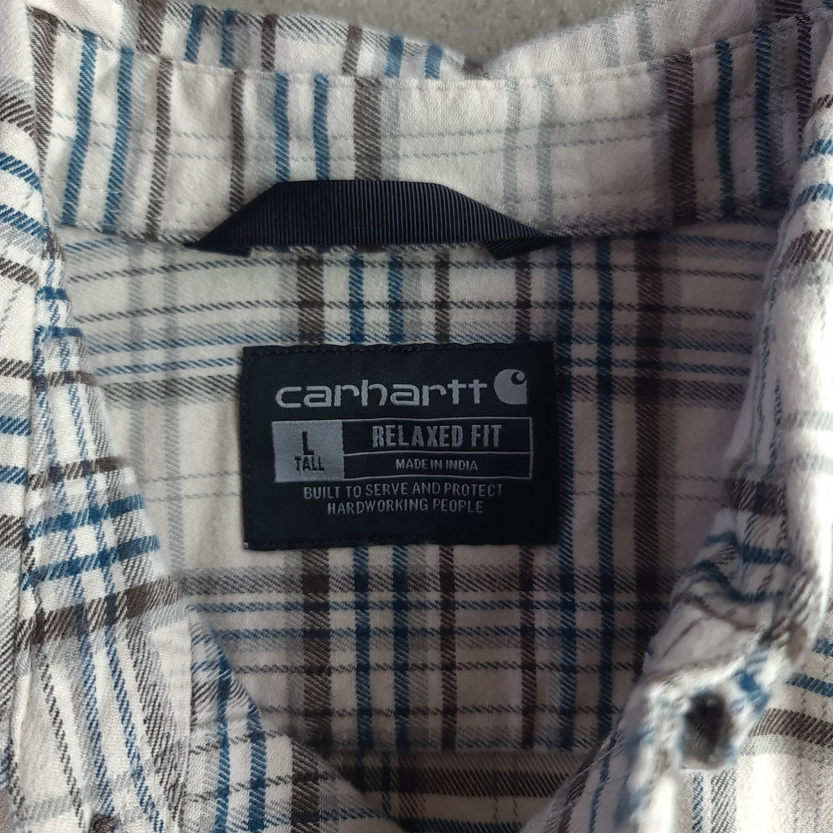 Carhartt Rugged Flex Plaid Flannel Long Sleeve Shirt - Tall