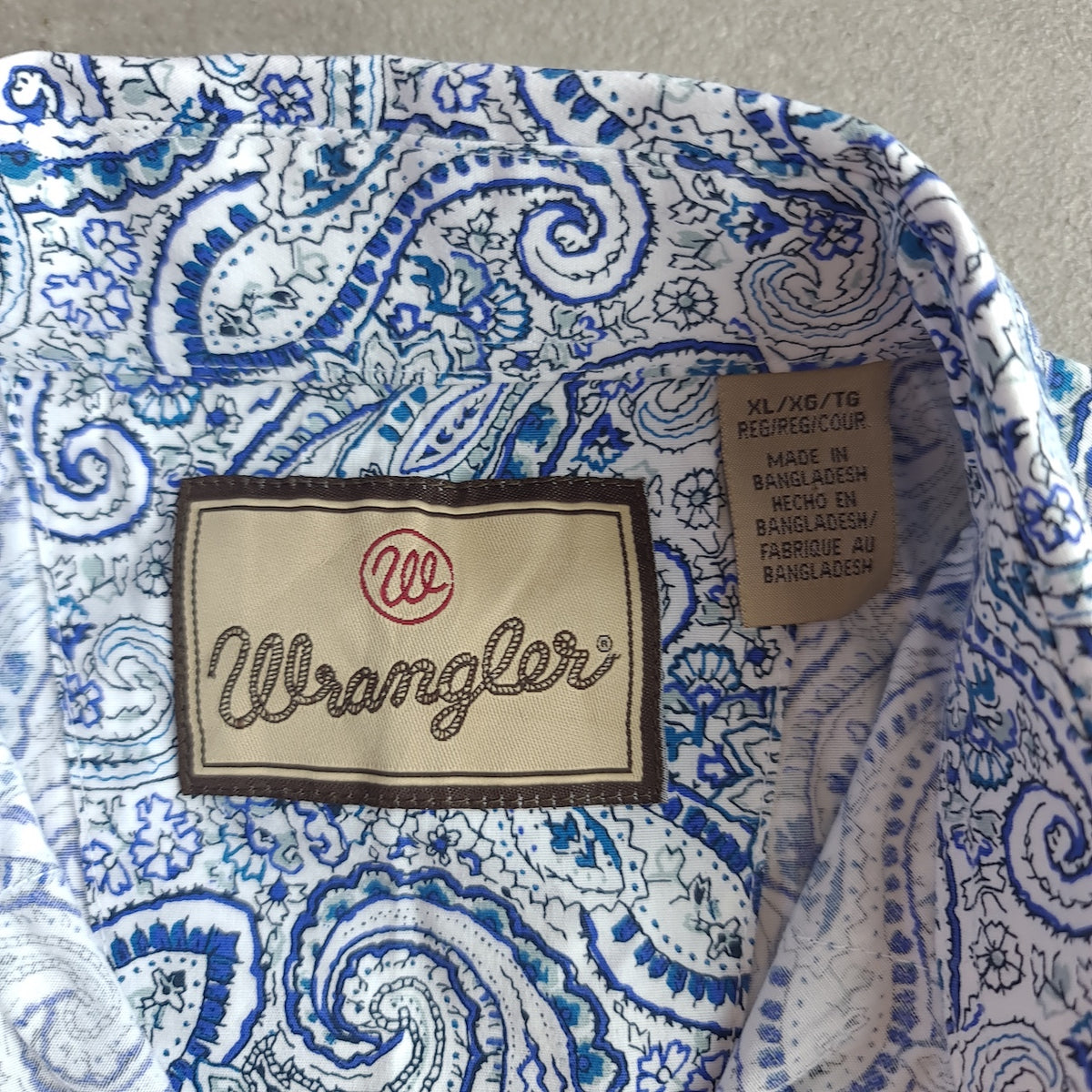 Wrangler Paisley Pearl Snap Long Sleeve Shirt