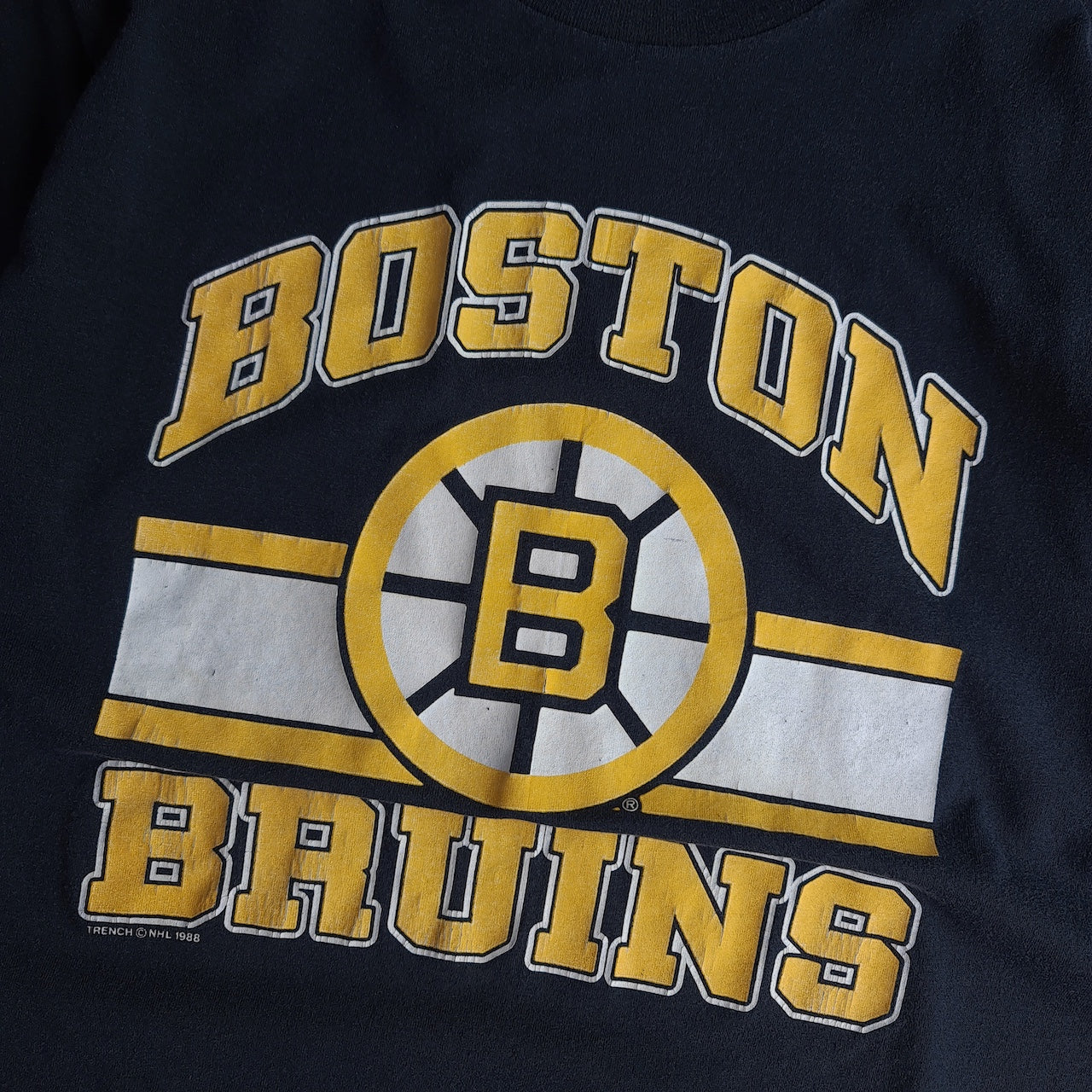 Vintage 1988 Trench Boston Bruins Logo T-Shirt